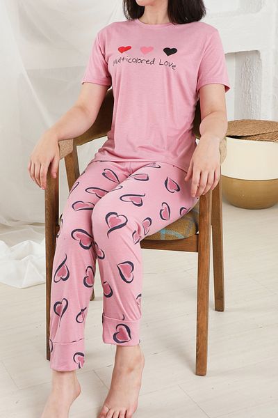FAMES PİJAMA Yazlik Lycra Comfortable Women's Pajama Set