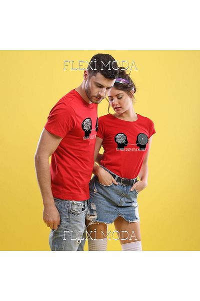 Hunors Sportswear & Company You Make Sense Written Dear Couple Combination Oversize 2-Piece T-Shirt