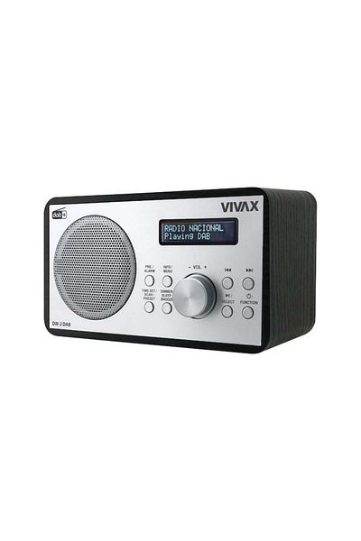 Vivax Oliva Vivax DW-2 DAB clock radio, 5W, FM, DAB+, Bluetooth, LED, 30 preset stations, wooden case, black