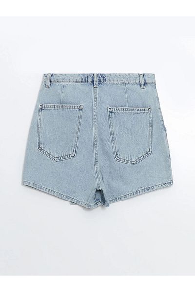 LC Waikiki Tight Fit Mini Jean Shorts Skirt
