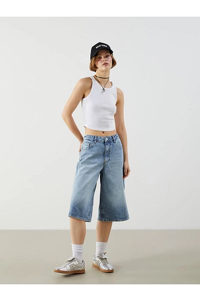 LC Waikiki Bermuda Fit Women's Jean Shorts