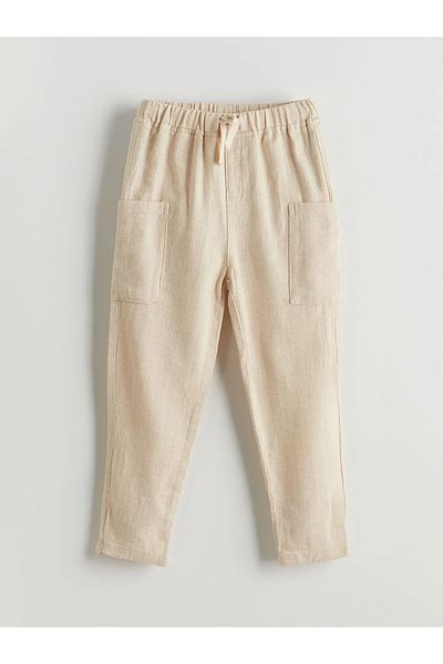 LC Waikiki Elastic Waist Linen Boy's Trousers