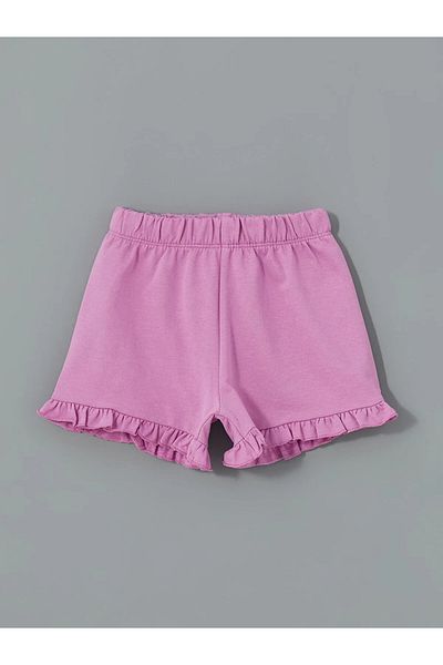 LC Waikiki Printed Ruffled Girl's Shorts 2 Pack