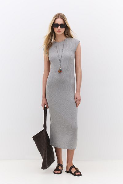 No Matter What Basic Ribbed Midi Dress