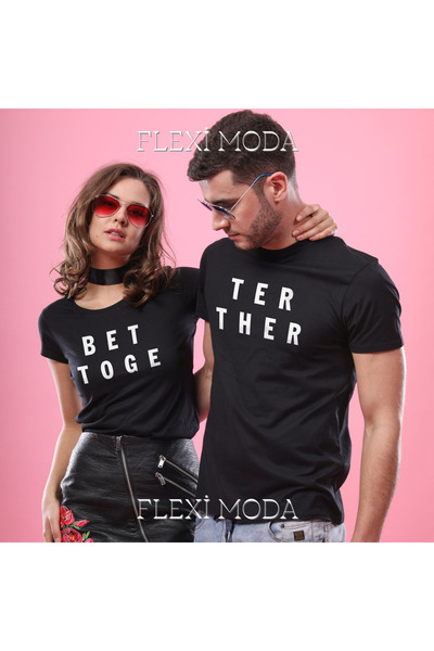 PERISENSE Better Together, Couples Written Lover Couple Combinație Tricou sup...