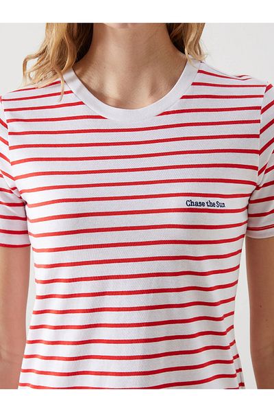 LC Waikiki Crew Neck Striped Women's T-Shirt