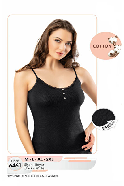 Generic Brand Underwear Cotton Fabric Thin Strap Front Lace Ornamental Button...