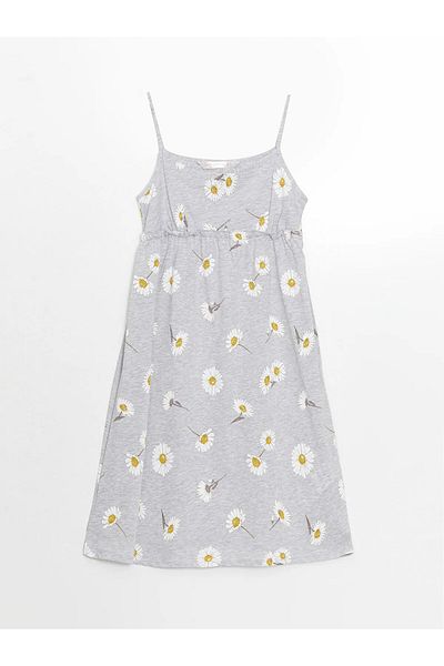 LC Waikiki U Neck Floral Straps Women's Nightgown