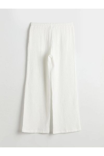 LC Waikiki Elastic Waist Textured Women's Trousers