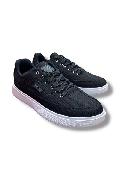 Carrano Keten Günlük Kullanım Erkek Siyah Beyaz Sneaker Ayakkabı