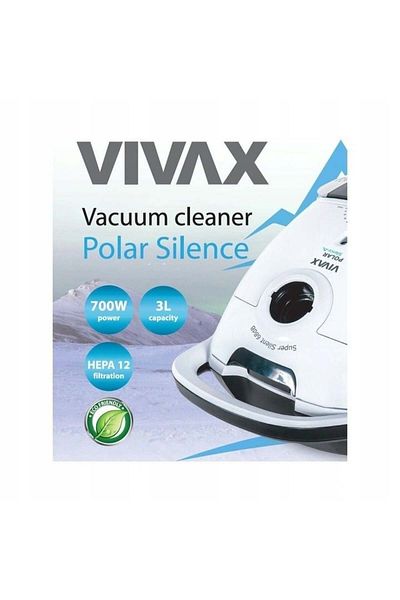 Vivax Oliva Vivax VC-7004A Vacuum Cleaner, Polar Hepa Filter, Silencer Motor, 700W Power, White