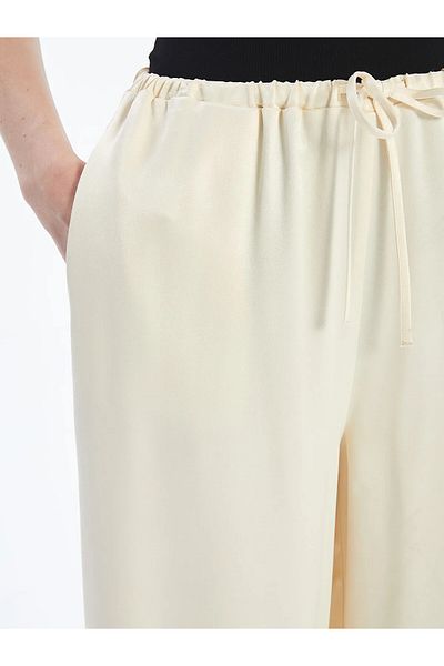 LC Waikiki Satin Women's Trousers with Elastic Waist