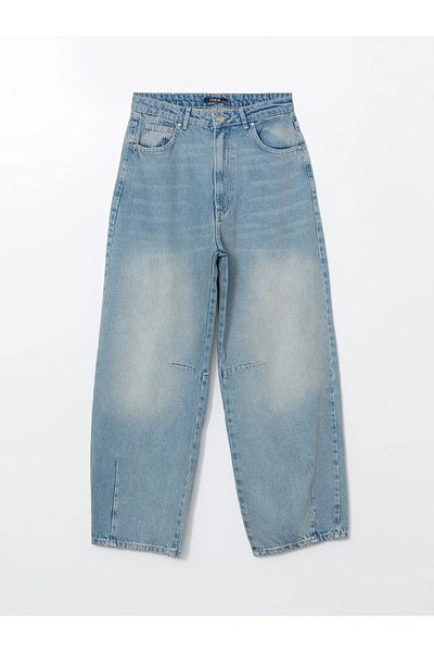 LC Waikiki Pantaloni Jean de damă Balloon Fit