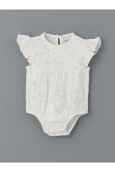 LC Waikiki Printed Baby Girl Snap Bodysuit