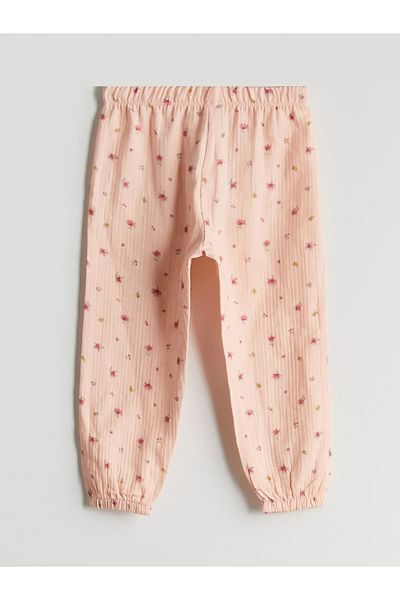 LC Waikiki Floral Girl's Pajama Bottom with Elastic Waist