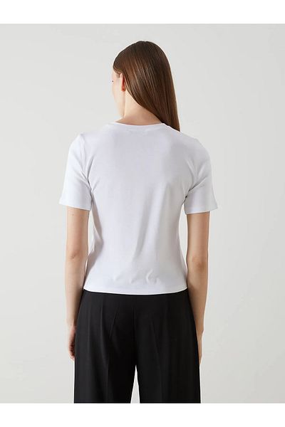LC Waikiki Γυναικείο μπλουζάκι με στάμπα Crew Neck