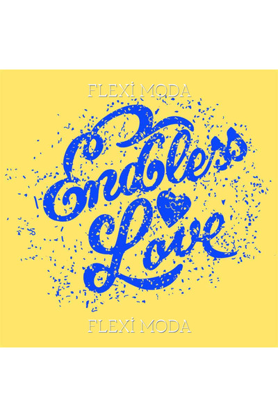 Hunors Sportswear & Company Endless Love Written Lover Couple Combination Oversize 2-Piece T-Shirt