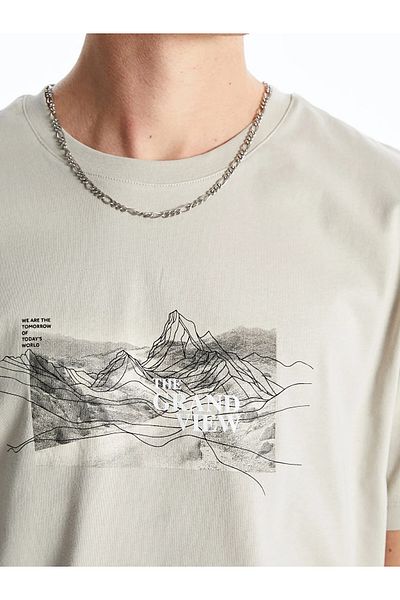 LC Waikiki Crew Neck Printed Combed Cotton Men's T-Shirt
