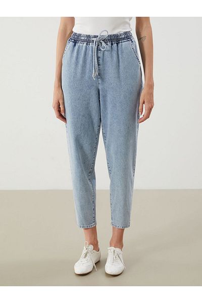 LC Waikiki Jeans Indigo Waist Elastic Balloon Fit Women's Jean Pants
