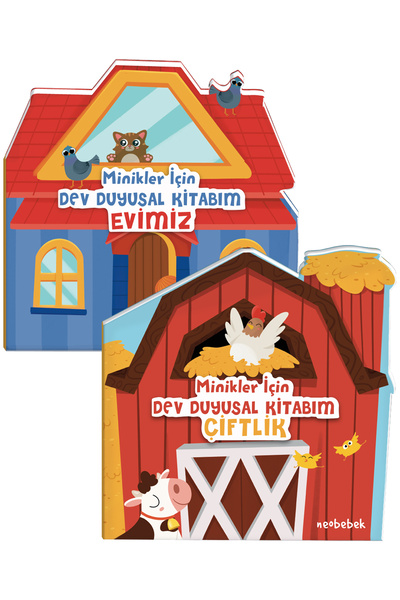 Neobebek Minikler İçin Dev Duyusal Kitaplarım Seti (2 Kitap)