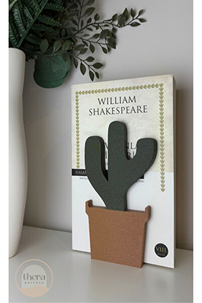 Thera Bottega CACTUS Kaktüs Görünümlü Plastik Raf / Kitap Dekoru, Kitap Tutuc...