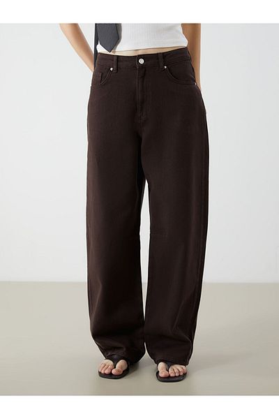 LC Waikiki بنطلون جينز نسائي من LCW Baggy Fit Fast Fashion