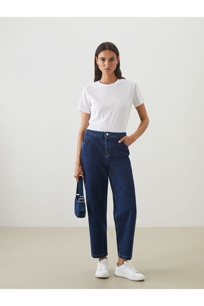 LC Waikiki Beli Lastikli Straight Fit Kadın Jean Pantolon