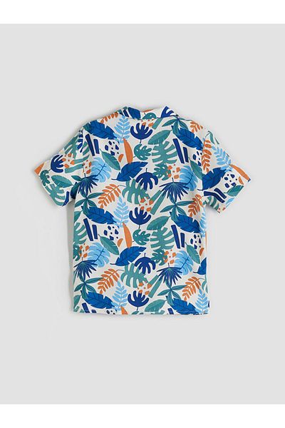 LC Waikiki Gray Regular Fit Printed Boy's Shirt