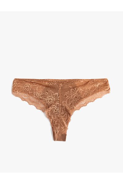 Koton New Season Comfortable Fit Lace Detailed Brazilian Panties