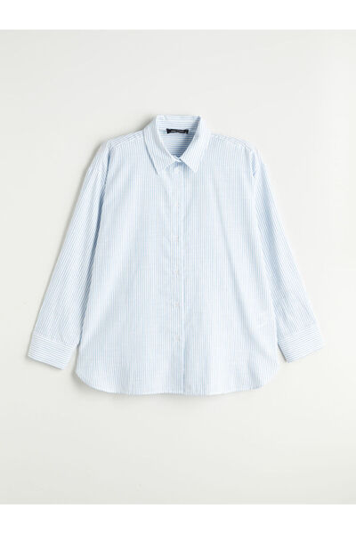 LC Waikiki New Season Striped Oversize Women's Shirt - S5Md97Z8