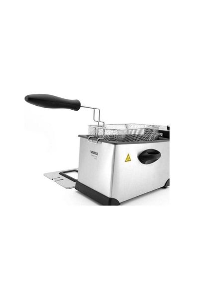 Vivax Oliva Friteuză cu ulei, VIVAX DF-2003SS, capacitate 3 l, putere 2000 W, oțel inoxidabil, argintiu