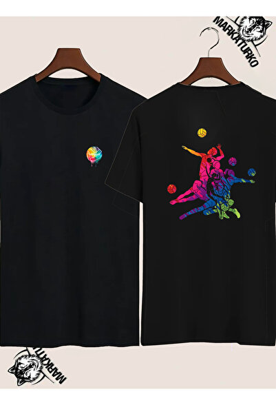 MarkaTurko VOLEYBOL ÖZEL TASARIM ÇİFT TARAF BASKILI TSHİRT 9105-51