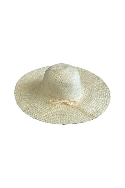 MUK's Beauty Tools Women's Straw Hat with Rope Bow Detail Uv Protection Beach Hat