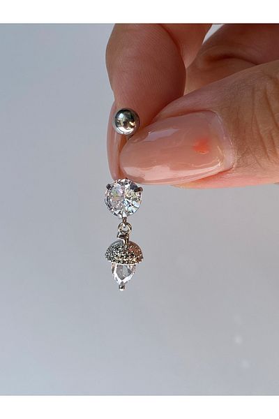 kurukafagift Steel Navel Piercing Zircon Stone Model with Bonito Figure