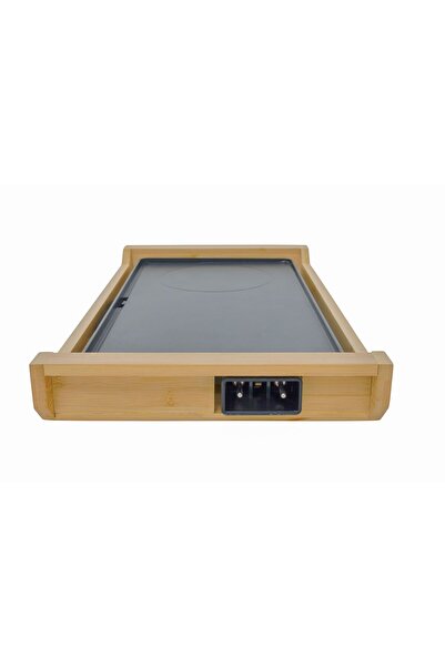 Vivax Oliva Vivax EG-4020HZ electric grill, 2200 W, Removable thermostat, Hob surface, Bamboo wood casing