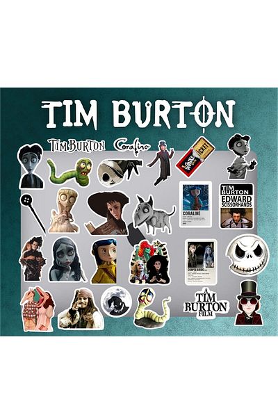 MS Major Selection Tim Burton Laptop Notebook Phone Case Sticker Pack