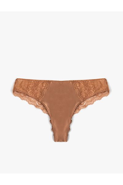 Koton New Season Comfortable Fit Lace Detailed Brazilian Panties