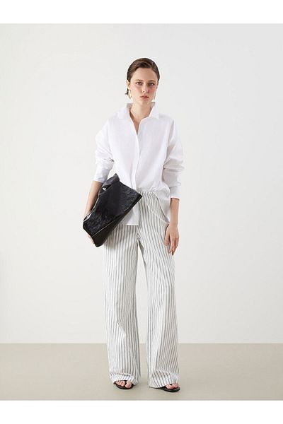 LC Waikiki Wideleg Striped Women's Jean Pants
