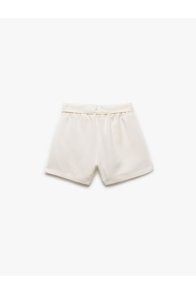 Koton New Season Modal Blend Belt Detailed Shorts with Pockets