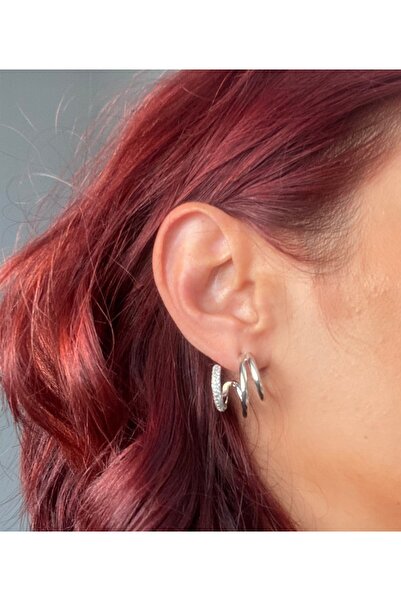 Byoz store Silver Stone Single Earring Multi Earring Stance Earrings