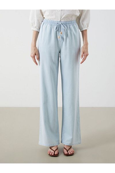 LC Waikiki Jeans Indigo Waist Elastic Wideleg Women's Jean Pants