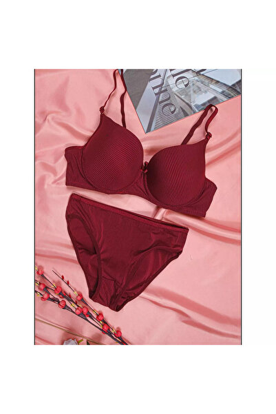 CUBBUX Γυναικείο Σετ Σουτιέν με χοντρό ριγέ