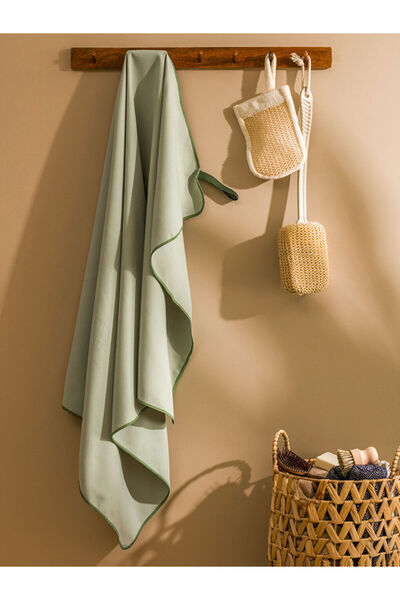 LC Waikiki منشفة الشاطئ الخضراء للنساء من GÜLİS GİYİM مقاس 80x130 سم