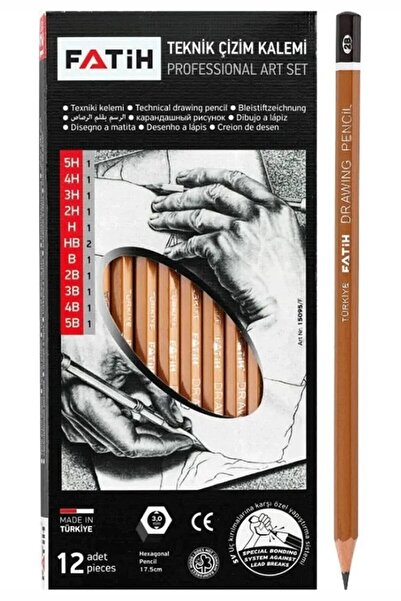 Artlantis Teknik Çizim Kalemi 12 li 1 Paket Fatih Dereceli Kalem Seti Profesy...