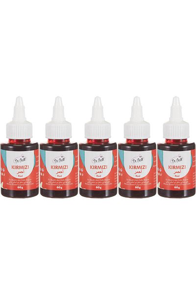 Dr. Gusto Liquid Food Coloring Red 60 Gr Set of 5