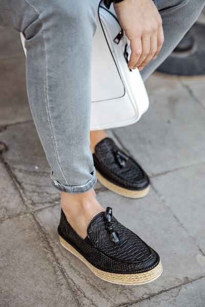 Aydoganticaret44 Chekich Ch119 Croco Bt Men's Shoes Black