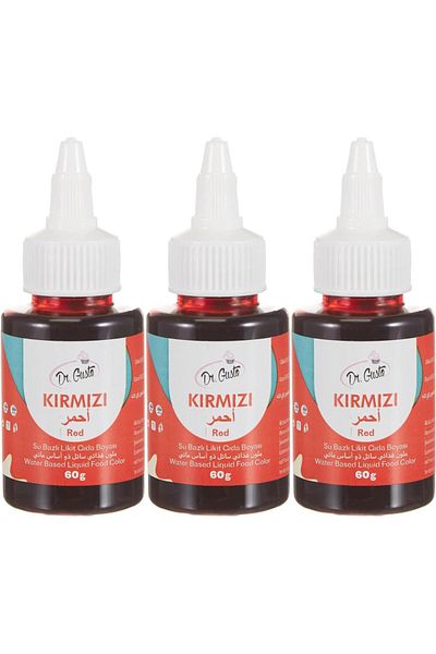 Dr. Gusto Liquid Food Coloring Red 60 Gram Set of 3