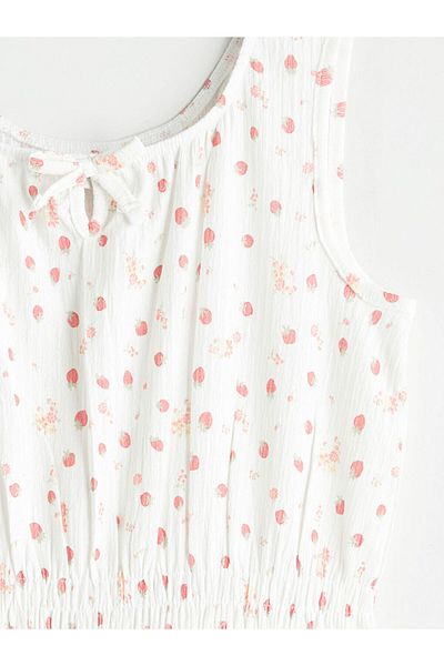 LC Waikiki White Crew Neck Girl's Dress