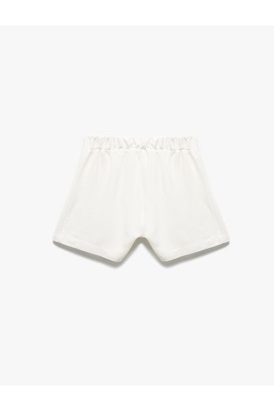 Koton New Season Pleated Detail Viscose Shorts with Elastic Waist