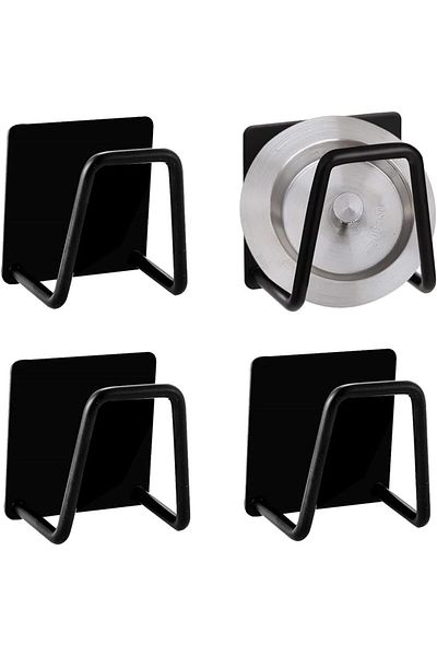 Sea Home Steel Dishwashing Sponge Holder Hanger Dishwashing Sponge Holder Adhesive Stainless 4 Pieces M-Sng1